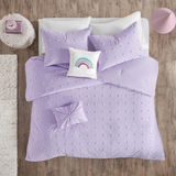 100% Cotton Jacquard Pom Pom 5pcs Comforter Set,UHK10-0090
