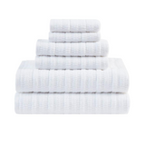 100% Cotton Textured 6PC Towel Set, LCN73-0065