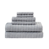 100% Cotton Textured 6PC Towel Set, LCN73-0065