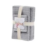 100% Cotton Textured 6PC Towel Set, LCN73-0065