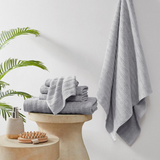 100% Cotton Textured 6PC Towel Set, LCN73-0065