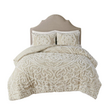 100% Cotton Tufted Comforter set- Taupe