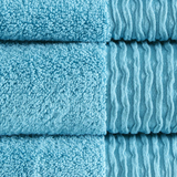 100% Cotton Wavy Border 6pcs Towel Set,MP73-5715