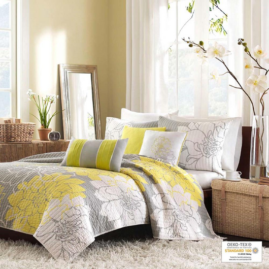 100% Cotton Printed Quilted Coverlet 6pcs Set,MP13-325