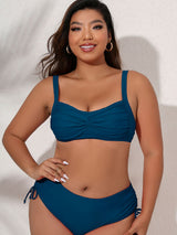 Malina Plus Size Twist Front Tied Bikini Set