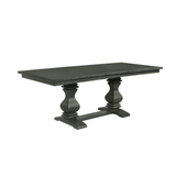 78"-96" Extension Counter Height Dining Table w/Center 18-Inch Leaf, Dark Grey Color