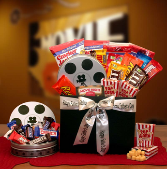 Fathers Day Movie Fest Gift Box w/ 10.00 Red Box Card - Father's Day gift - Gift for dad