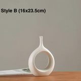 White Hollow Out Ceramic Vase