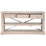 Hudson Natural Gray  Wood Console Table