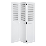 Bahama White Shutter Wood Room Divider | Fully Assembled