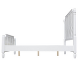 Bahama White Shutter Wood Queen Bed