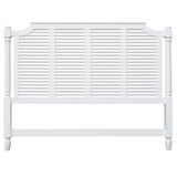 Bahama White Shutter Wood Queen Bed