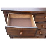 Bahama Shutter Wood 6 Drawer Chest | Tropical Walnut Brown