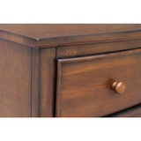 Bahama Shutter Wood 6 Drawer Chest | Tropical Walnut Brown