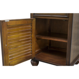 Bahama Shutter Wood Nightstand | Tropical Walnut Brown