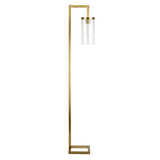 Malva 67.75" Tall Floor Lamp with Glass Shade in Brass/Clear