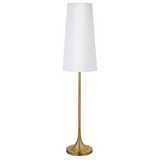 Yana 60" Tall Floor Lamp with Fabric Shade in Brass/White