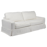 Americana Box Cushion Slipcovered Sofa | Stain Resistant Performance Fabric | White