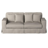 Americana Box Cushion Slipcovered Sofa | Light Gray