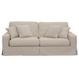 Americana Box Cushion Slipcovered Sofa | Linen