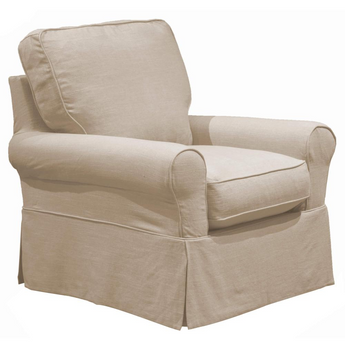 Horizon Slipcover Box Cushion Chair | Linen