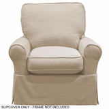 Horizon Slipcover Box Cushion Chair | Linen