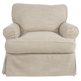 Sunset Trading Horizon Slipcovered T-Cushion Chair | Linen