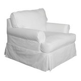 Sunset Trading Horizon Slipcover for T-Cushion Chair | Warm White