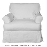 Sunset Trading Horizon Slipcover for T-Cushion Chair | Warm White