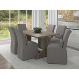 Newport Slipcovered Dining Chair | Stain Resistant Performance Fabric | Gray