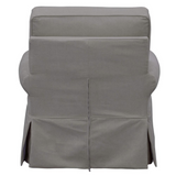 Sunset Trading Horizon Slipcovered Swivel Rocking Chair | Stain Resistant Performance Fabric | Gray