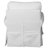 Sunset Trading Horizon Slipcovered Swivel Rocking Chair | Stain Resistant Performance Fabric | White