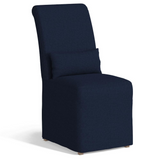 Newport Slipcovered Dining Chair | Stain Resistant Performance Fabric | Navy Blue