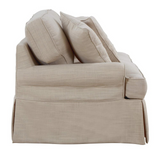 Sunset Trading Horizon T-Cushion Slipcovered Loveseat | Linen