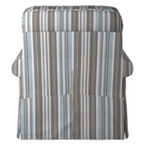 Horizon Slipcover for Box Cushion Chair | Stain Resistant Performance Fabric | Blue Striped
