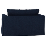 Newport Slipcovered 52" Wide Chair and A Half | Stain Resistant Performance Fabric | 2 Throw Pillows | Navy Blue