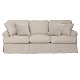 Sunset Trading Horizon T-Cushion Slipcovered Sofa | Linen