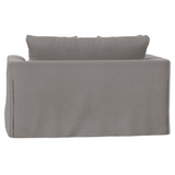Newport Slipcovered 52" Wide Chair and A Half with Ottoman | Stain Resistant Performance Fabric | 2 Throw Pillows | Gray