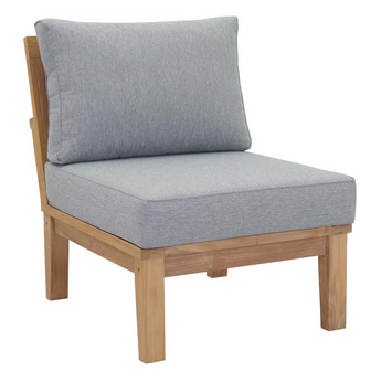 Marina Armless Outdoor Patio Premium Grade A Teak Wood Sofa