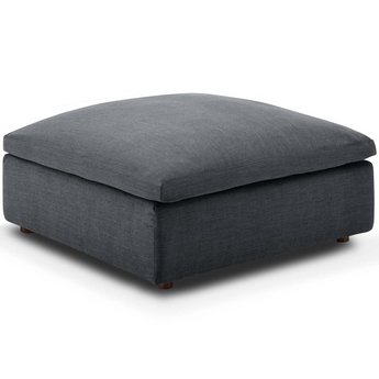 Commix Down Filled Overstuffed Ottoman - Gray EEI-3318-GRY