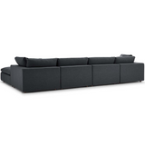 Commix Down Filled Overstuffed 5 Piece Sectional Sofa Set - Gray EEI-3358-GRY