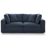 Commix Down Filled Overstuffed 2 Piece Sectional Sofa Set - Azure EEI-3354-AZU
