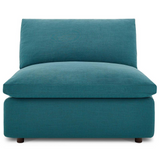 Commix Down Filled Overstuffed 6 Piece Sectional Sofa Set - Teal EEI-3361-TEA