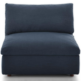 Commix Down Filled Overstuffed 7 Piece Sectional Sofa Set - Azure EEI-3364-AZU