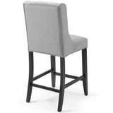 Baronet Tufted Button Upholstered Fabric Counter Stool - Light Gray EEI-3739-LGR