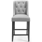 Baronet Tufted Button Upholstered Fabric Counter Stool - Light Gray EEI-3739-LGR