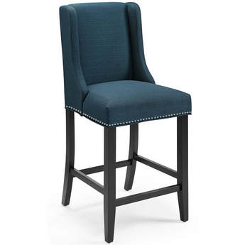 Baron Upholstered Fabric Counter Stool - Azure EEI-3735-AZU