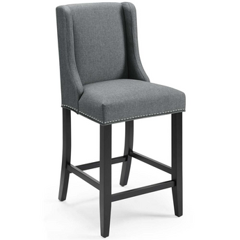 Baron Upholstered Fabric Counter Stool - Gray EEI-3735-GRY