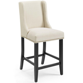 Baron Upholstered Fabric Counter Stool - Beige EEI-3735-BEI