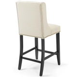 Baron Upholstered Fabric Counter Stool - Beige EEI-3735-BEI